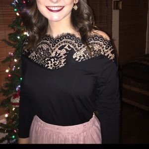 Lace Off the Shoulder Top